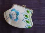 がま口：刺繍ファブリック；ドイツ製