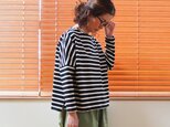 【Pre-order】Cotton border wide cut and sew BLACK
