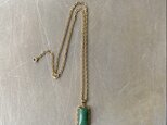 Vintage 80s-90s retro green aventurine necklace