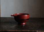 赤で素敵◆木製本漆 片口 漆器 酒器 工芸品 暮らしに。現代品