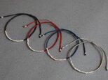 silver bracelet / 紐の色が選べるコードブレスレット