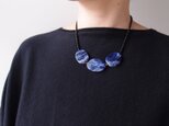 Sodalite × Black Onyx Symmetry Necklace／ソーダライト×ブラックオニキス ネックレス3粒