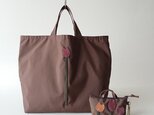 tulip nylon charm & eco bag [brown]