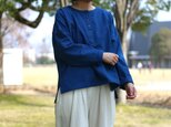 藍染ファーマーズシャツ（備後節織）中紺
