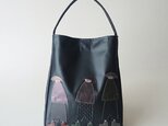 annco black leather tote