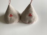 三角鍋つかみ2個セット*クロスステッチ*王冠