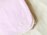 桜染め×生成り色　Organic Cotton ふわふわ6重ガーゼケット　