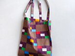 アフリカンポリコットンファブリック　トートバッグ Colour block