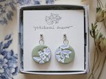 : : : 陶土の草花耳かざり : : : 1450(ピアス/イヤリング)