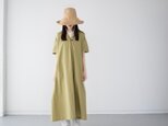 open collar pullover one piece/lime