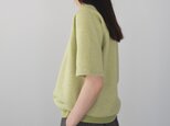 french terry half-sleeve top/green heather