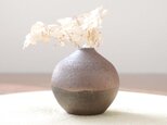 【薪窯焼成】赤陶土と鉄釉の一輪挿し