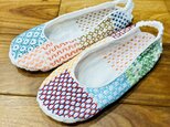 刺し子 スリッポン★ルームシューズ★部屋履き ルームソックス★丁寧な暮らし★晒し コットン 足カバー