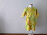 【100サイズのみ】子供甚平 moda fabric バティック黄色