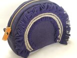 スモッキング刺繍のポーチ