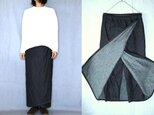 【k様専用ページ】キャメル/グレンチェックリネン 巻きスカートパンツ