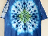 タイダイ ビッグシルエット Tシャツ Sサイズ 曼荼羅 ブルー Hippies Dye HD26-09