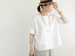 大人のTシャツに。コットンのワイドプルオーバーブラウス（オフホワイト）TP34