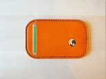 【選べるステッチ】　Suica パスケース　オレンジ【名入れ可】の画像