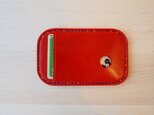 【選べるステッチ】　Suica パスケース　赤　【名入れ可】の画像