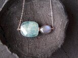【SV】Big Kyanite Bicolor Necklace/カイヤナイト×ラブラドライト バイカラーネックレス