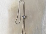 Vintage retro botanical flower pearl loop tie