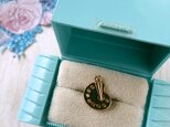 mini gold tone paint palette ヴィンテージブローチ