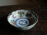 桐の花と鳳凰◆瀬戸焼　松竹梅文色絵印判金彩膾皿　骨董・antiques 古民家　大正期　【アマテ】