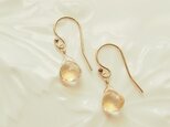 シトリンのシンプルピアス(14kgf)の画像