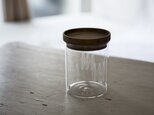 wood glass canister M #1の画像