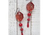 all red pierced earrings