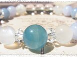 ブルーカルサイトとムーンストーンのブレスレット