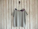 コラージュTシャツ/グレーの画像