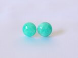 〈再販〉ペルー産アマゾナイトのスタッドピアス