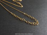 【14KGF】Necklace, Simple 14KGF Chain Archの画像