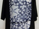 着物　朝顔柄の紗の着物と絽のプルオーバー９９９の画像