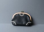 ecru stitch pouch (black)の画像