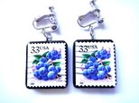 アメリカ1999年「ブルーベリー切手」イヤリング　358
