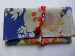 古布　花柄の着物で作った和風お財布　あ３８の画像