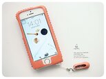 iPhone5sケース＊サーモンピンク＊おまけ付きの画像