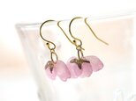 ヤマサクラの花のピアス 14KGF