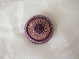 ビーズ刺繍Summer jewelブローチ【purple】の画像