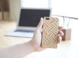 【アウトレット】　iPhone5/5S木製ケース　格子文様/竹の画像