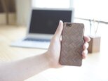 【アウトレット】iPhone5/5S木製ケース　青海波文様/WNの画像
