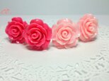 rose♥flower cabochon earring