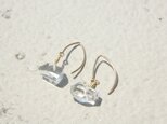 クリスタルのマーキスフックピアス（14金gf）