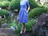 ☆SALE☆ jaquard dress ブルーの画像