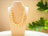 cotton pearl  & chain ネックレス