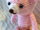 編みクマさん（ピンク）の画像