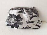 【O様ご確認品】クラッチバッグ＊銀ノ花＊